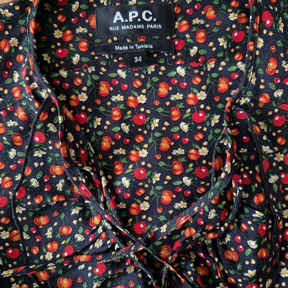 A.P.C. Silk Cherry Dress - Picture 3 of 7